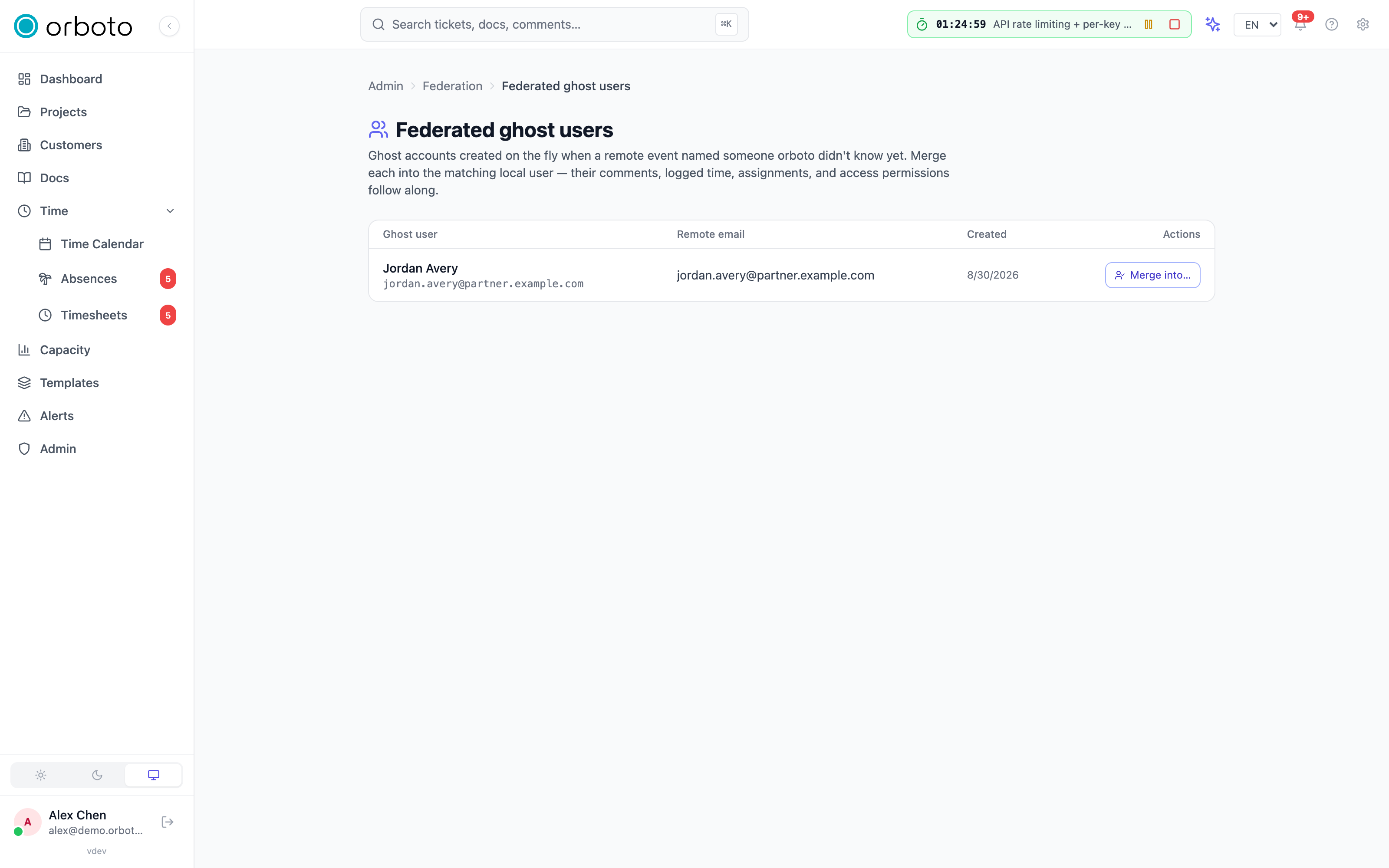 The federated ghost users list