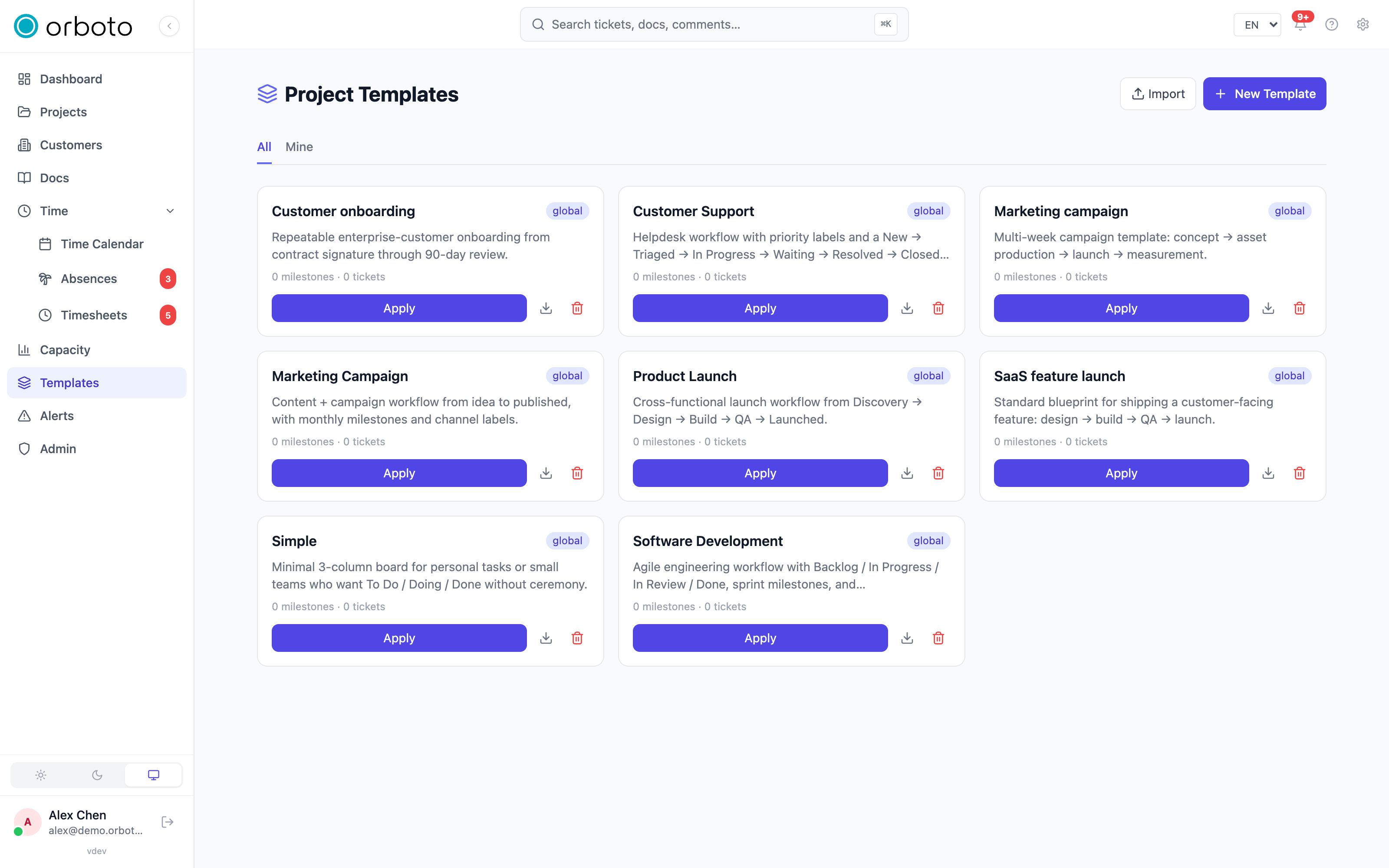 Project templates